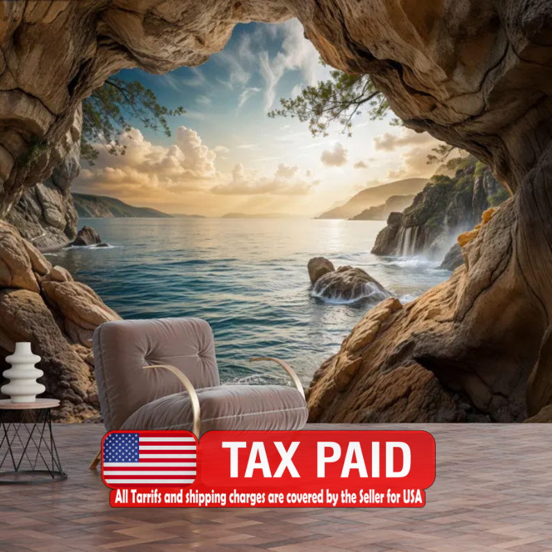 Coastal Cave Arch Wallpaper Mural Art Print