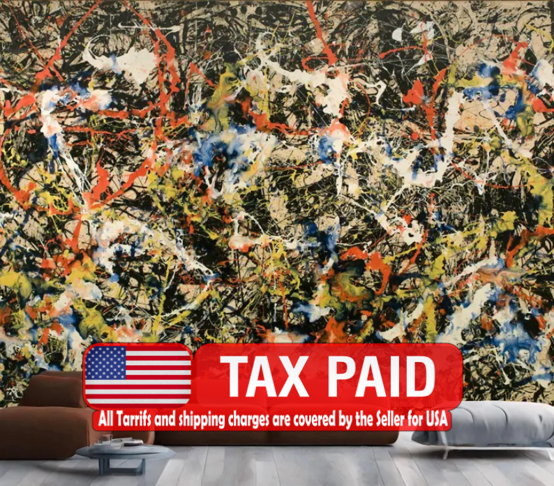 Pollock Abstract Expressionism Wallpaper Mural