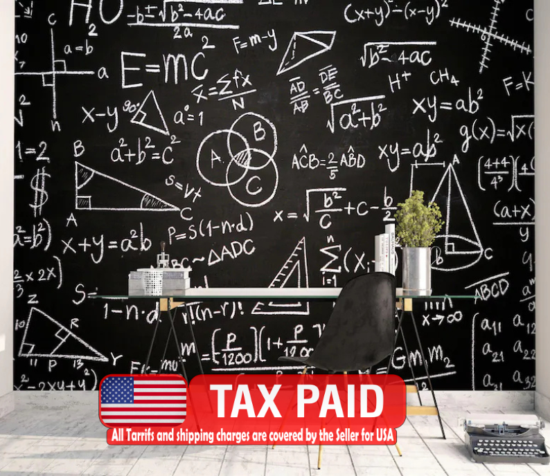 E=MC2 Physics Equation Wallpaper Mural