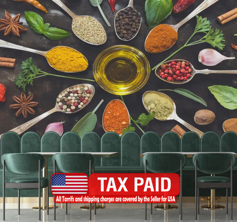 Raw cooking ingredients including fresh vegetables and herbs arranged on a kitchen counter