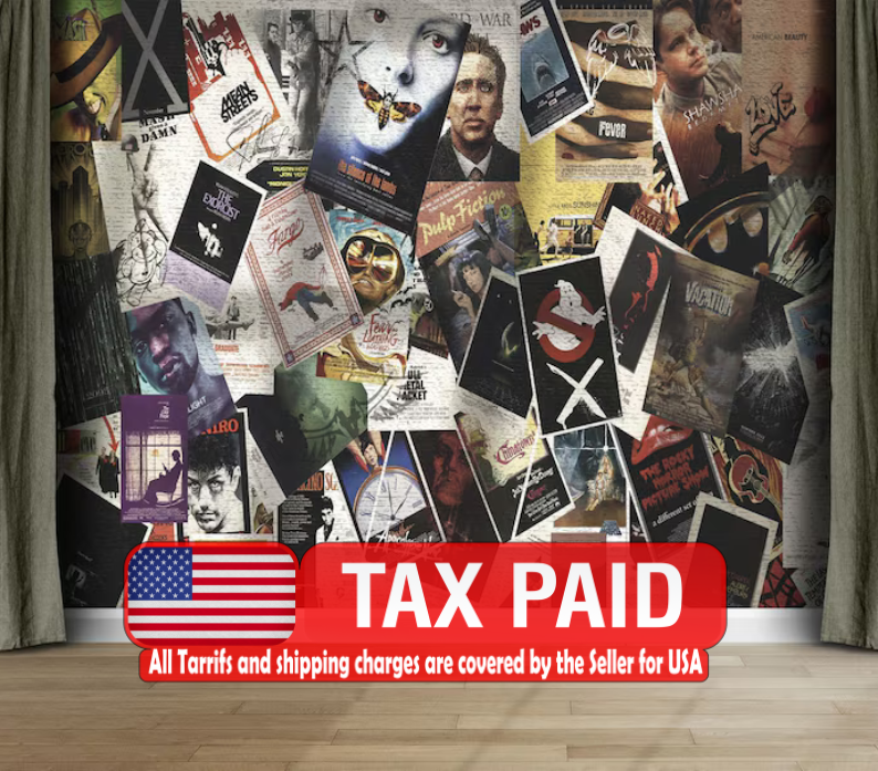 Movie Poster Collage Wallpaper Mural Art Print