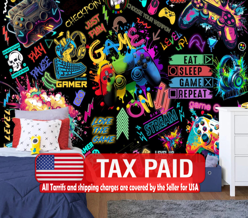 Gaming Room Wallpaper Mural Art Print