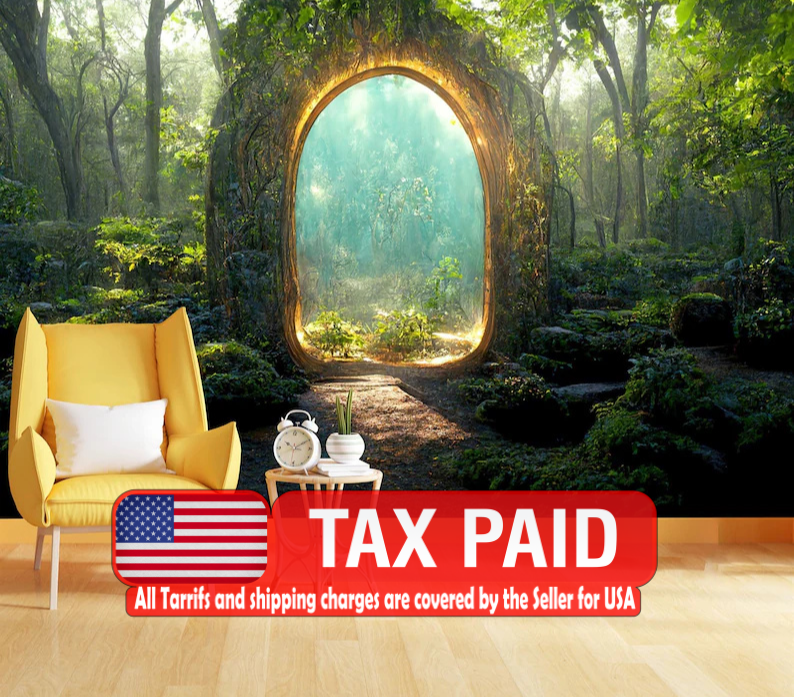 Forest Tree Arch Portal Wallpaper Mural Art Print