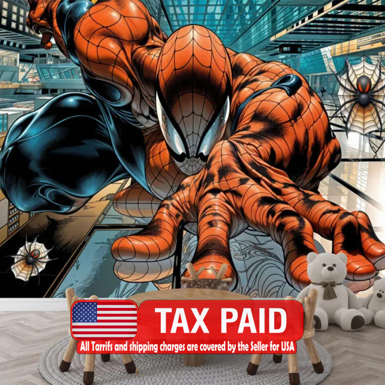 Superhero Comic Wallpaper Mural, Kids Room Decor