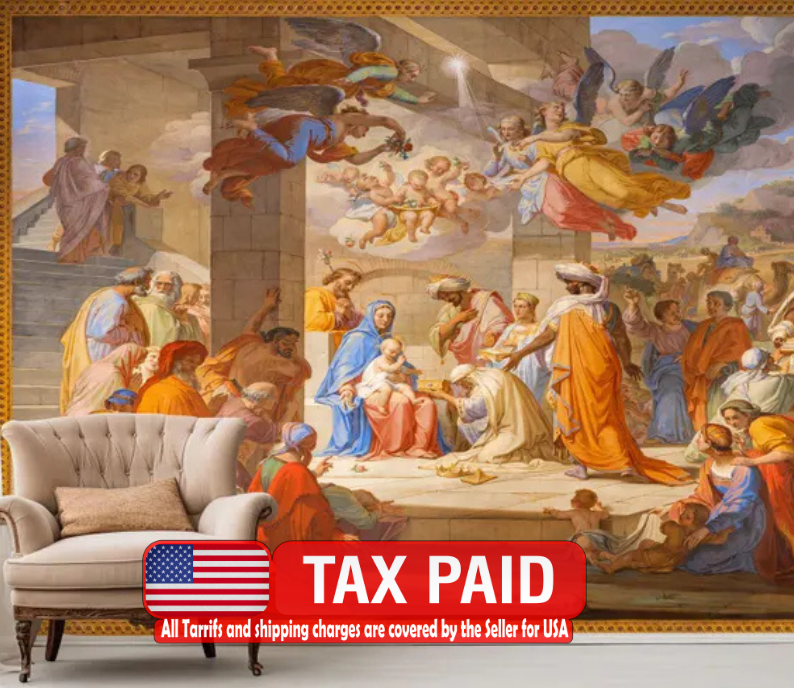 Renaissance Adoration of Magi Mural