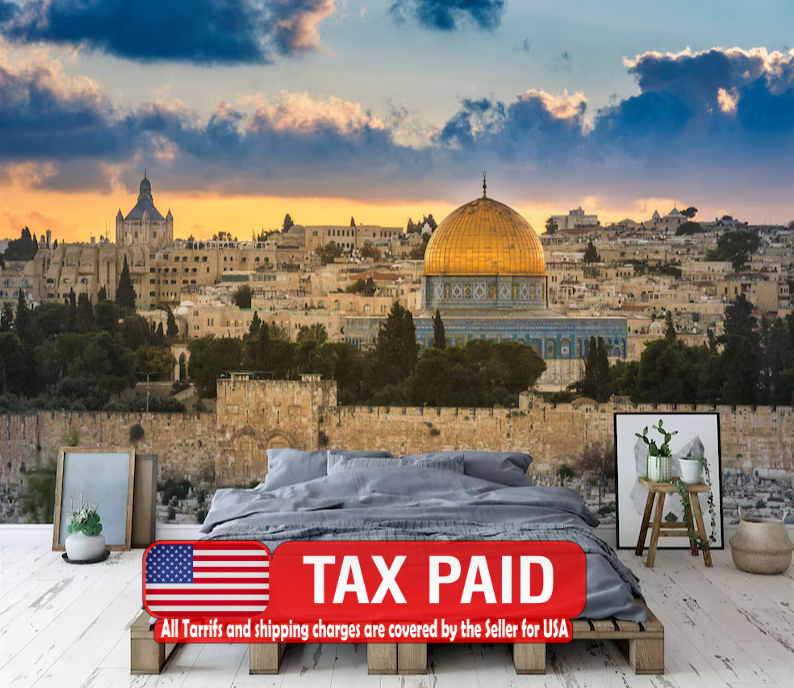 Jerusalem Sunset Wallpaper Mural Wall Decal