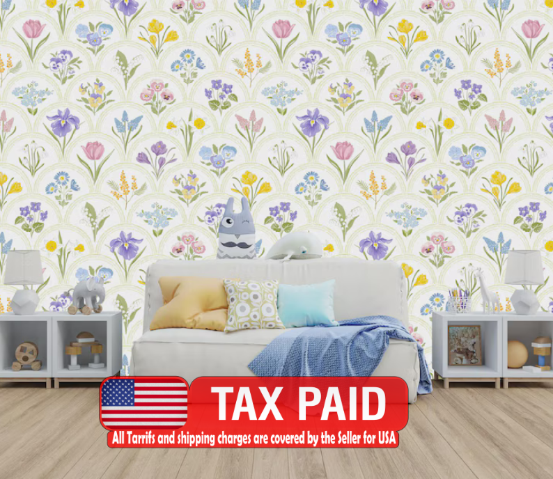 Sprint Garden Flowers Nursery Wallpaper Mural