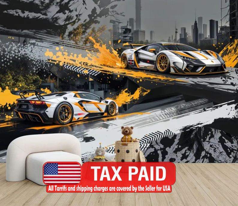 Sport Car Wall Decal, Boys Room Decor