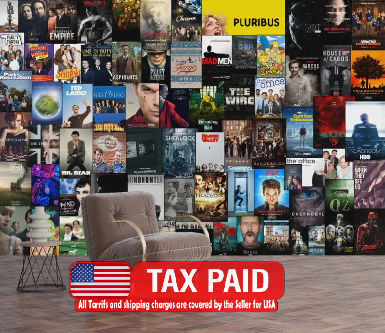 TV Shows Series Poster Collage Wall Decal