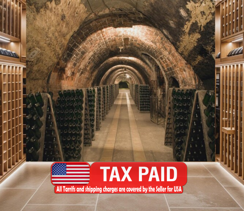 Wine Cellar Vault, Wine room decor Wallpaper Mural wallpaper mural showing the full design clearly for modern interior wall 