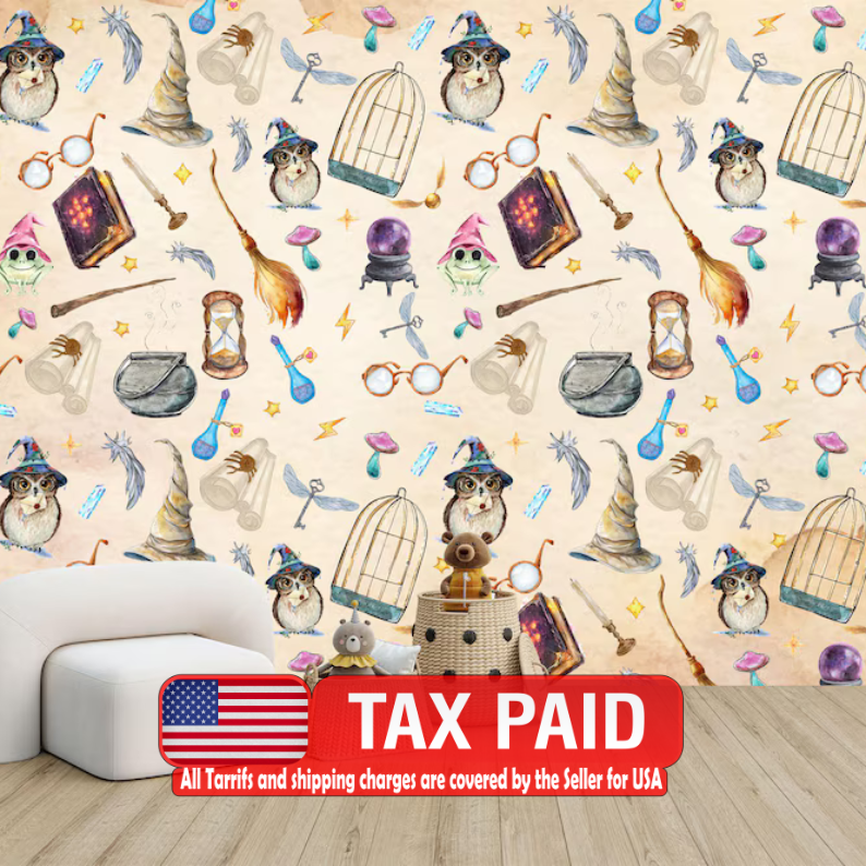 Magic Wizard Wallpaper Mural: Peel and Stick