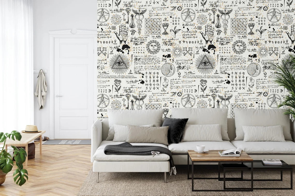 Esoteric Alchemy Wallpaper Mural - Vintage Gothic