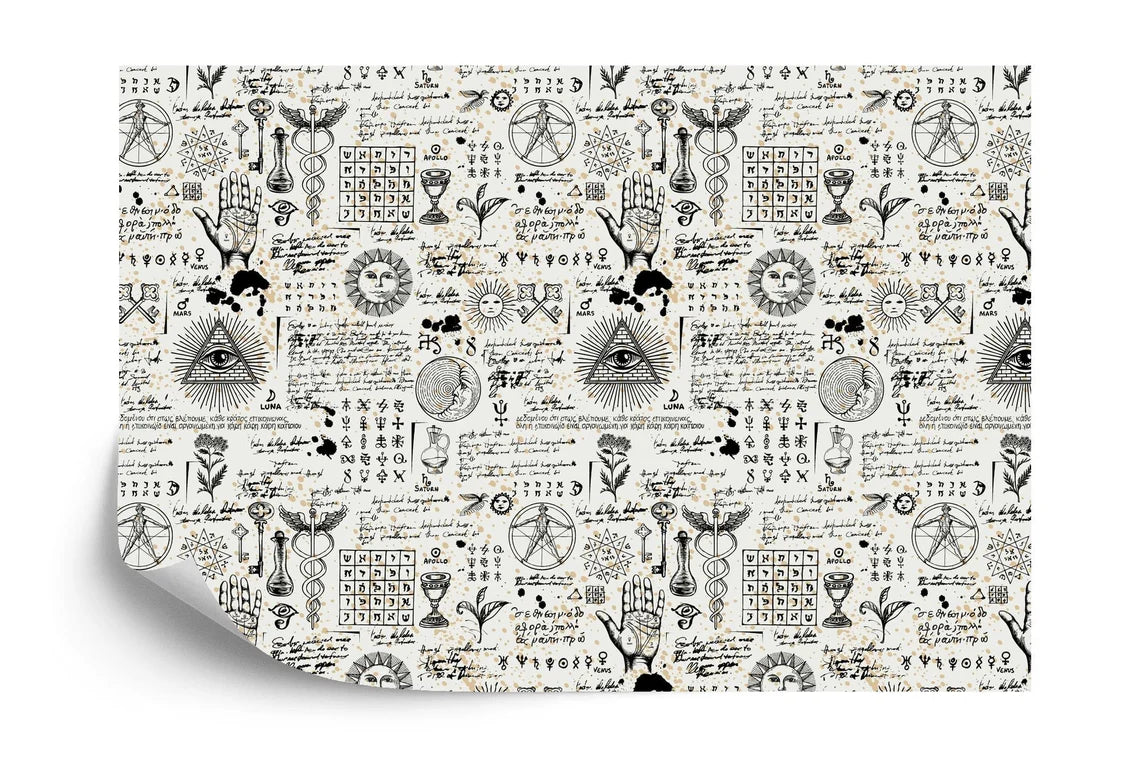 Esoteric Alchemy Wallpaper Mural - Vintage Gothic