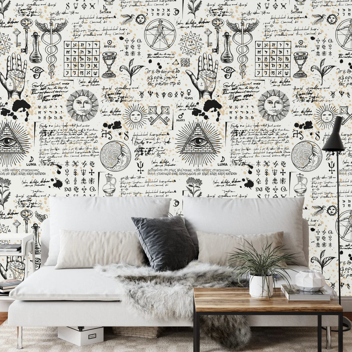 Esoteric Alchemy Wallpaper Mural - Vintage Gothic