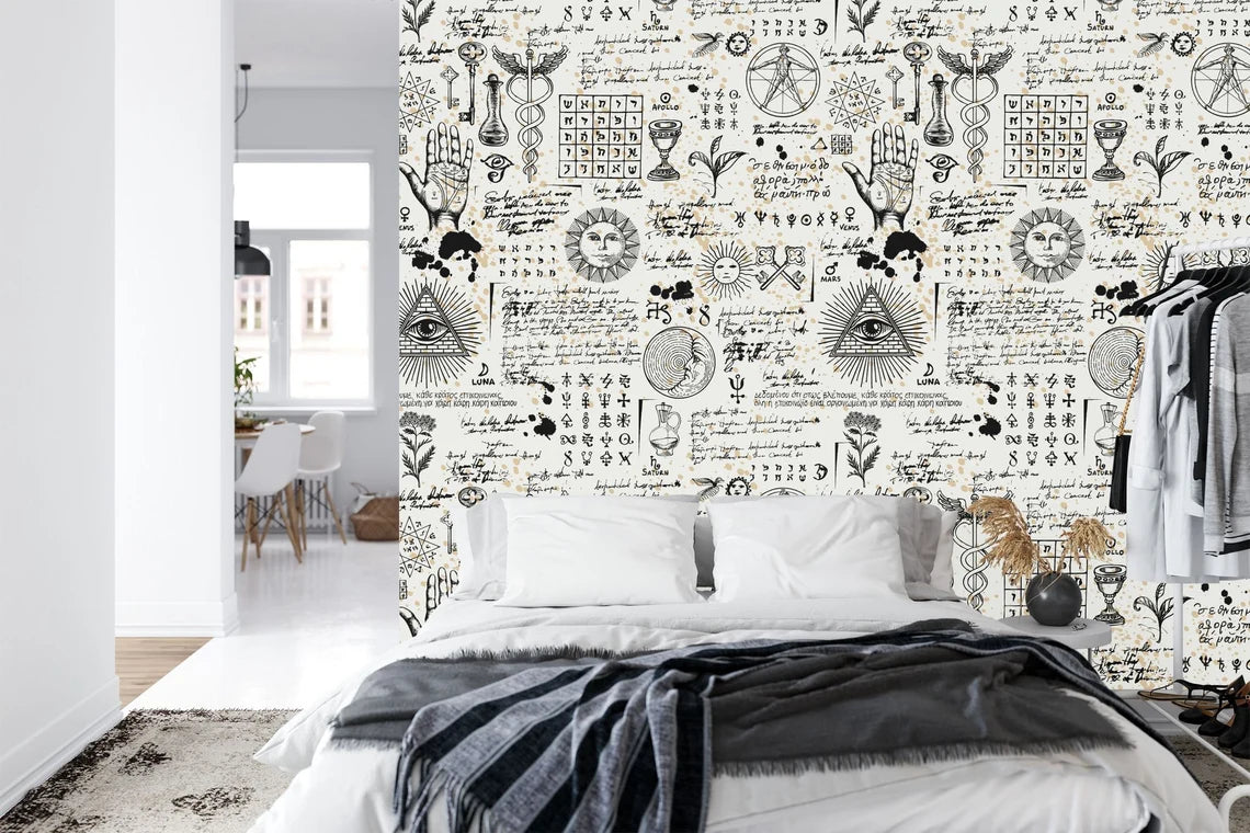 Esoteric Alchemy Wallpaper Mural - Vintage Gothic