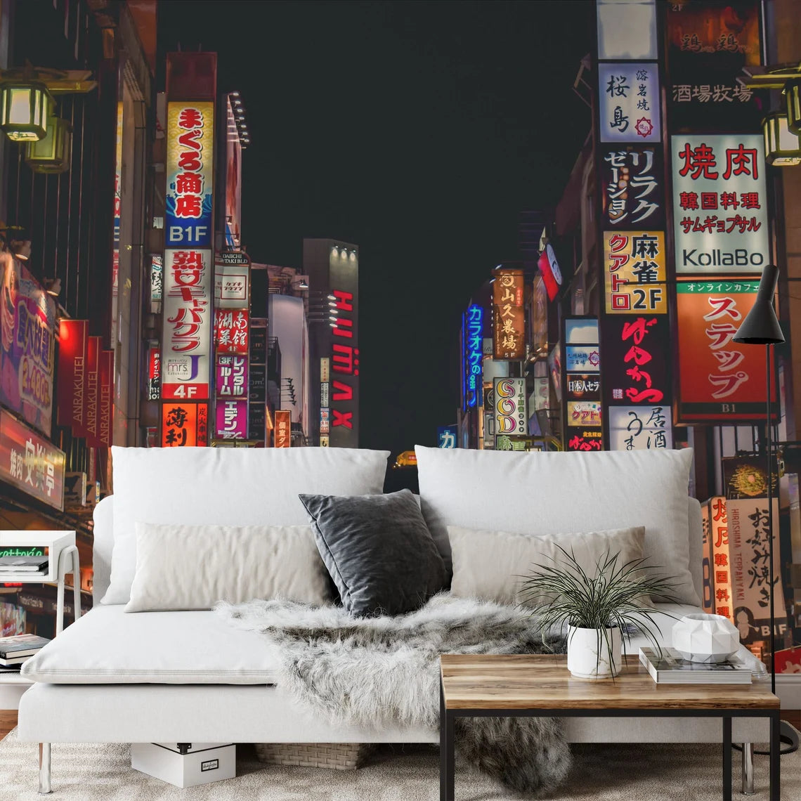 Colorful Neon Boards Kabukicho Shinjuku Tokyo Japan - vibrant Tokyo street scene wall art