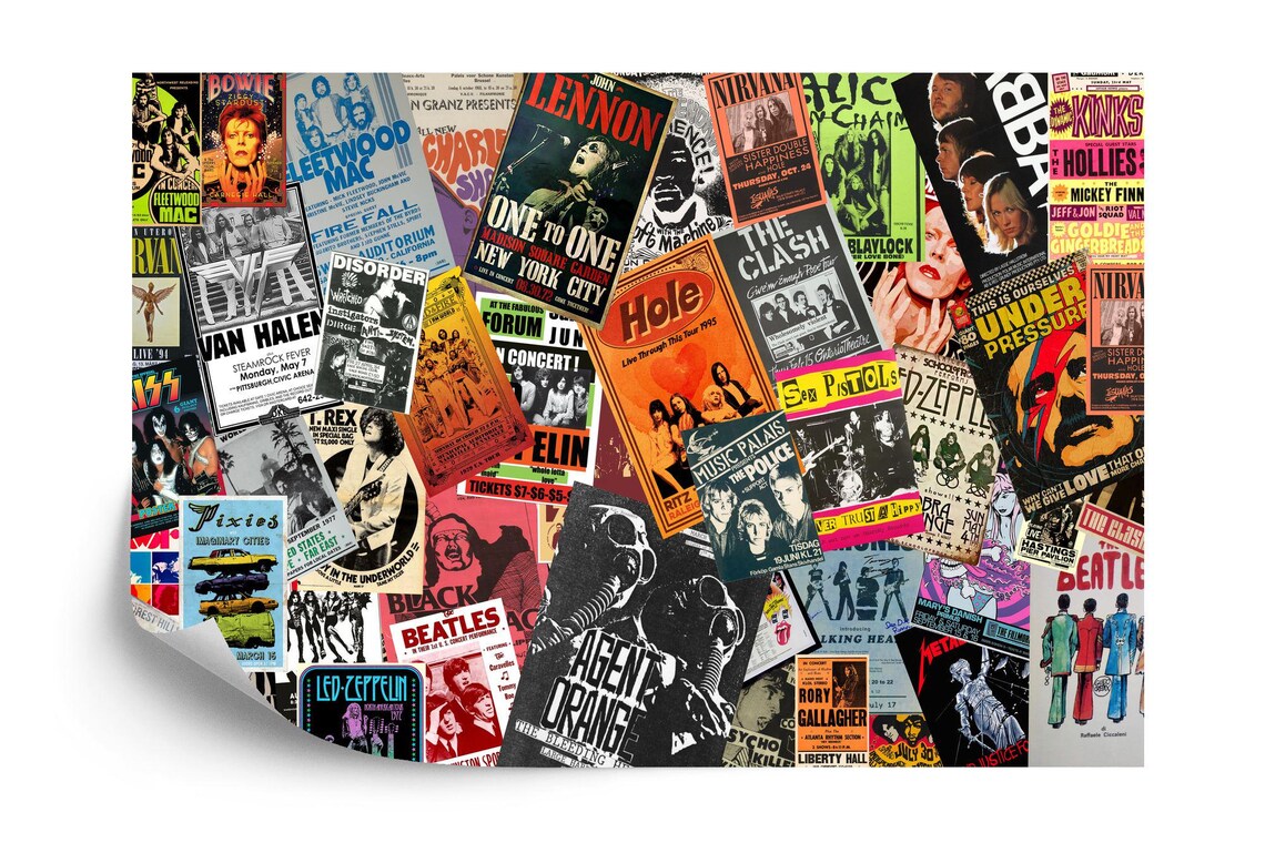 Vintage Music Poster Wallpaper Mural