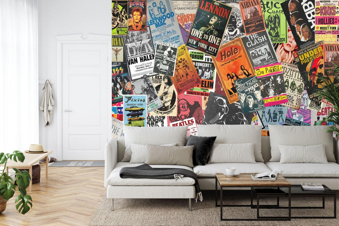 Vintage Music Poster Wallpaper Mural