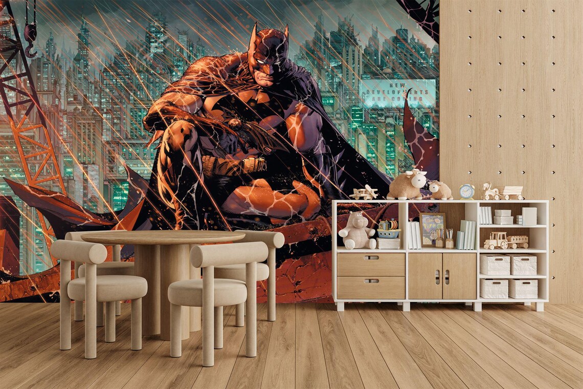  Superman superhero wall sticker for children's bedroom - flying pose