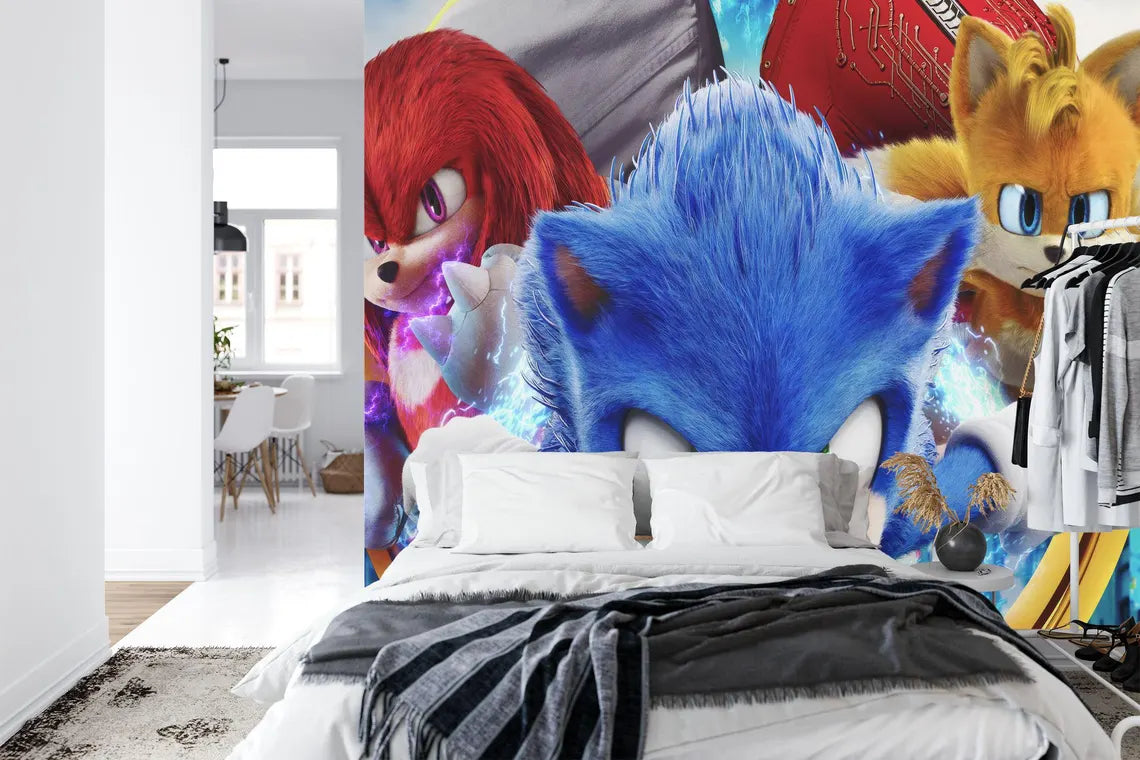 Whimsical cartoon characters decal set ideal for nursery or playroom wall decoration