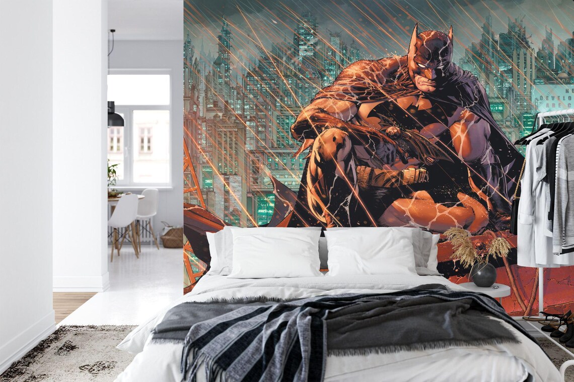 Superhero wall decals set for boys bedroom - multiple character options