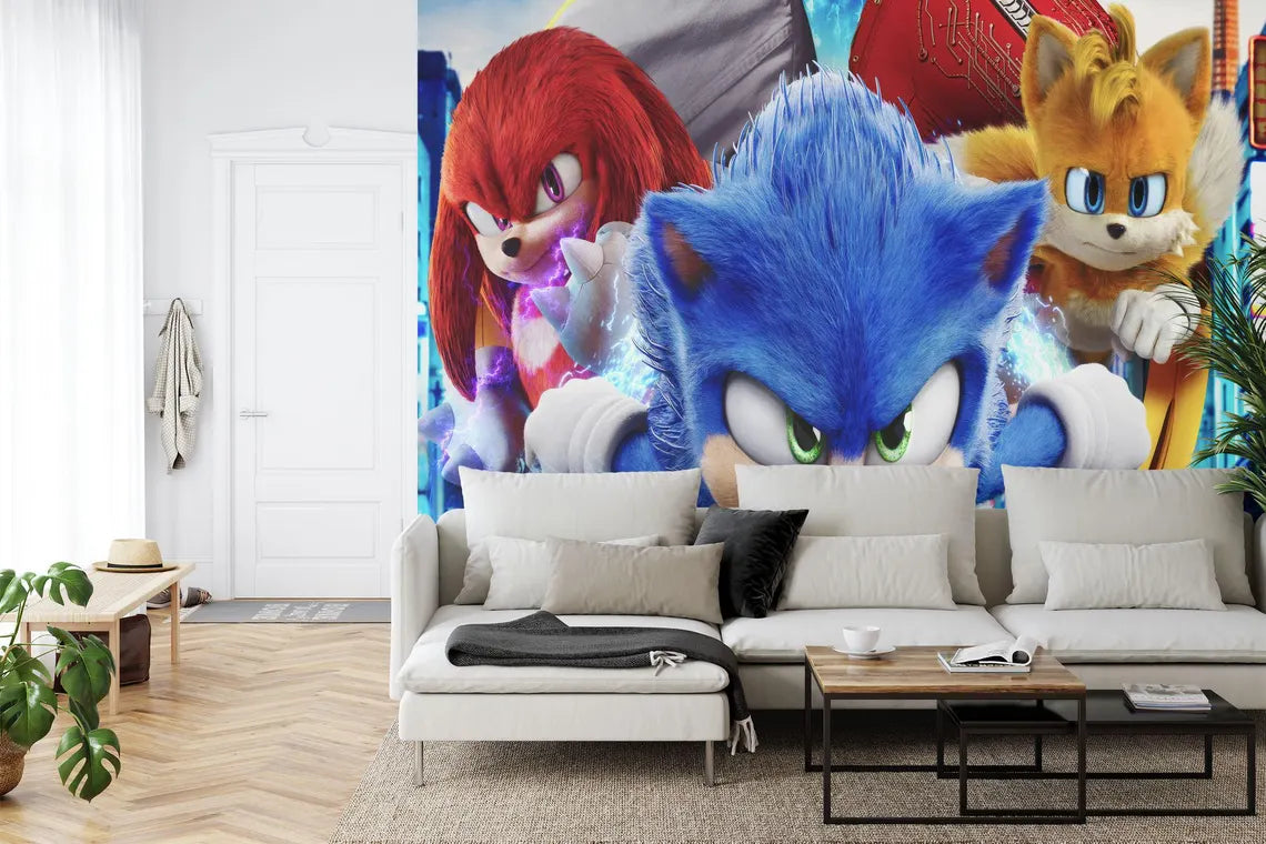 Colorful cartoon characters wall decal collection for playful children's room decor