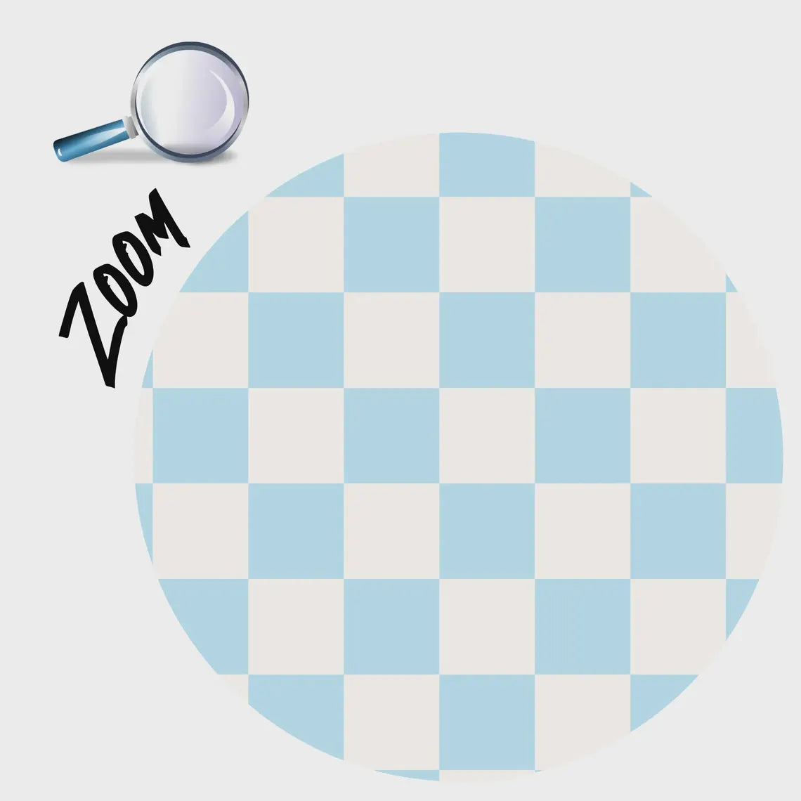 Light blue and off white checkered wallpaper full pattern display