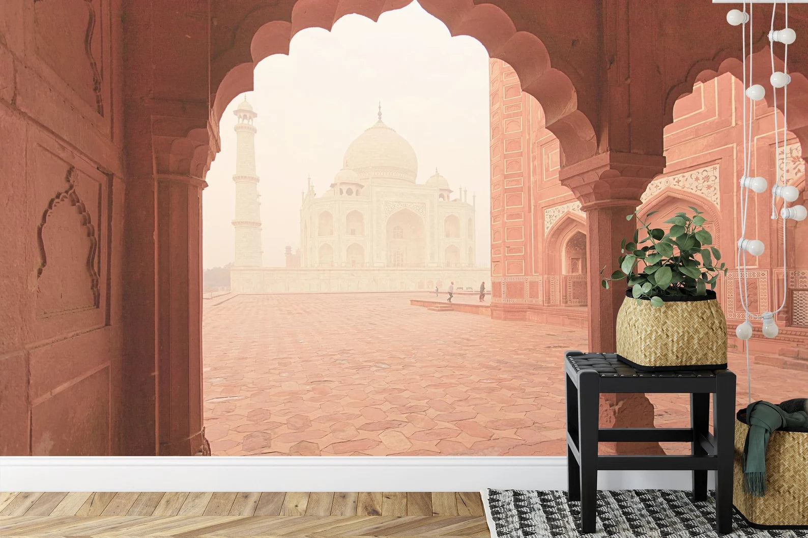 Taj Mahal Sunrise View Wallpaper Mural