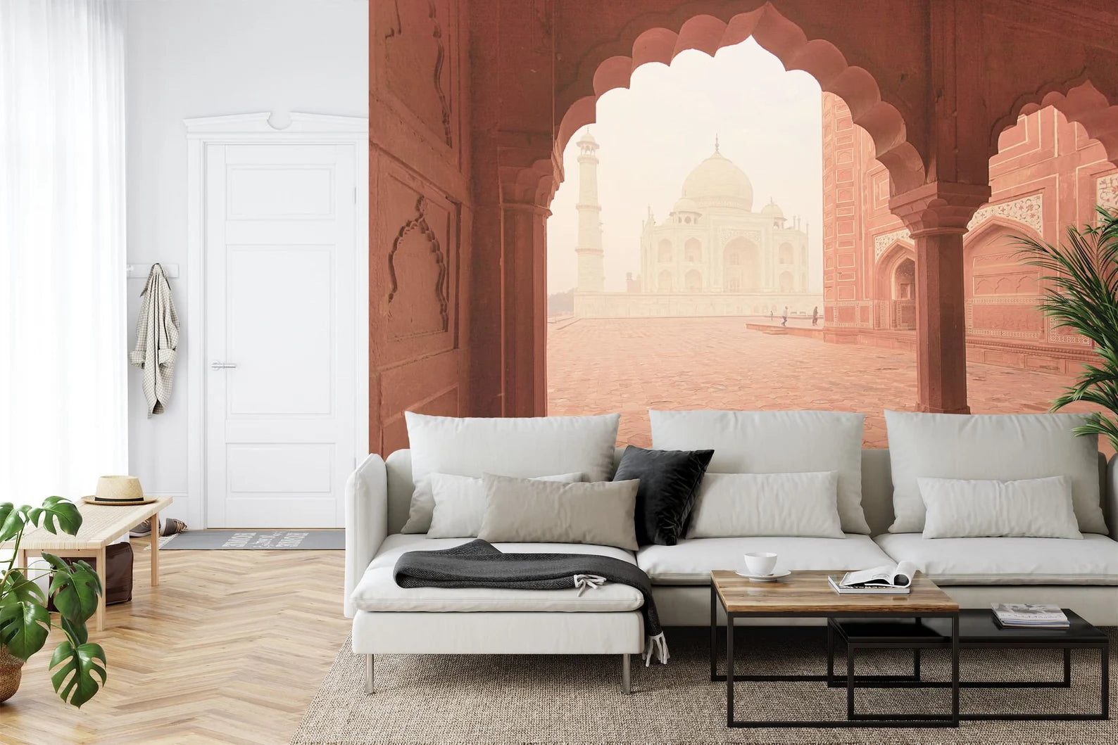 Taj Mahal Sunrise View Wallpaper Mural