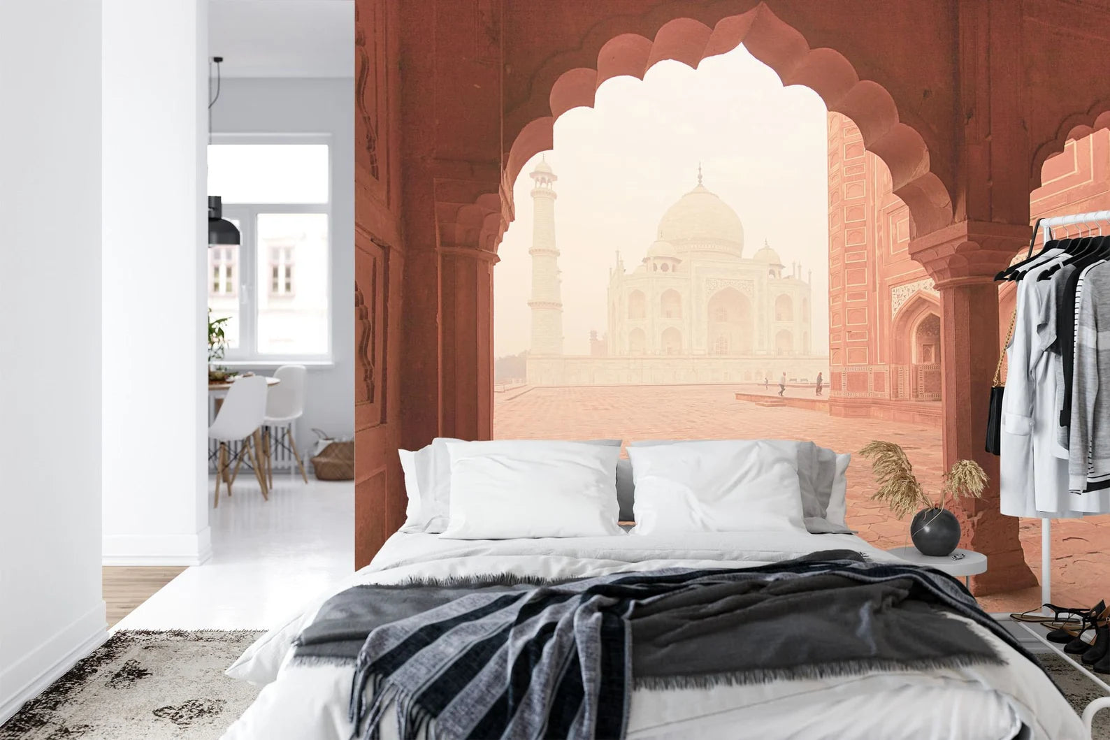 Taj Mahal Sunrise View Wallpaper Mural