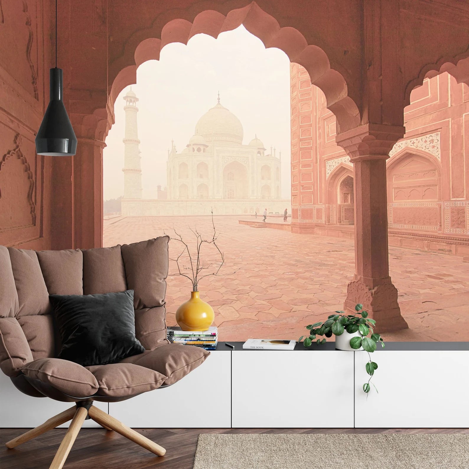 Taj Mahal Sunrise View Wallpaper Mural