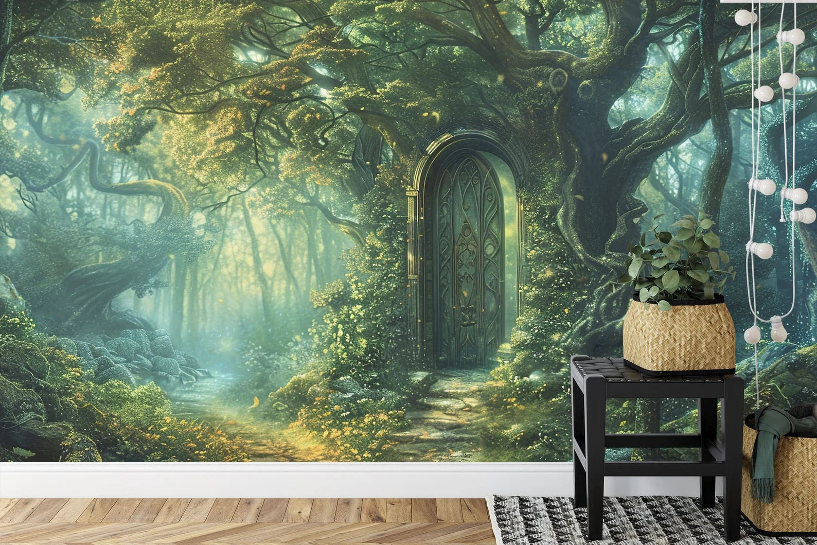 Enchanted Forest Doorway Mural, Magical Nursery