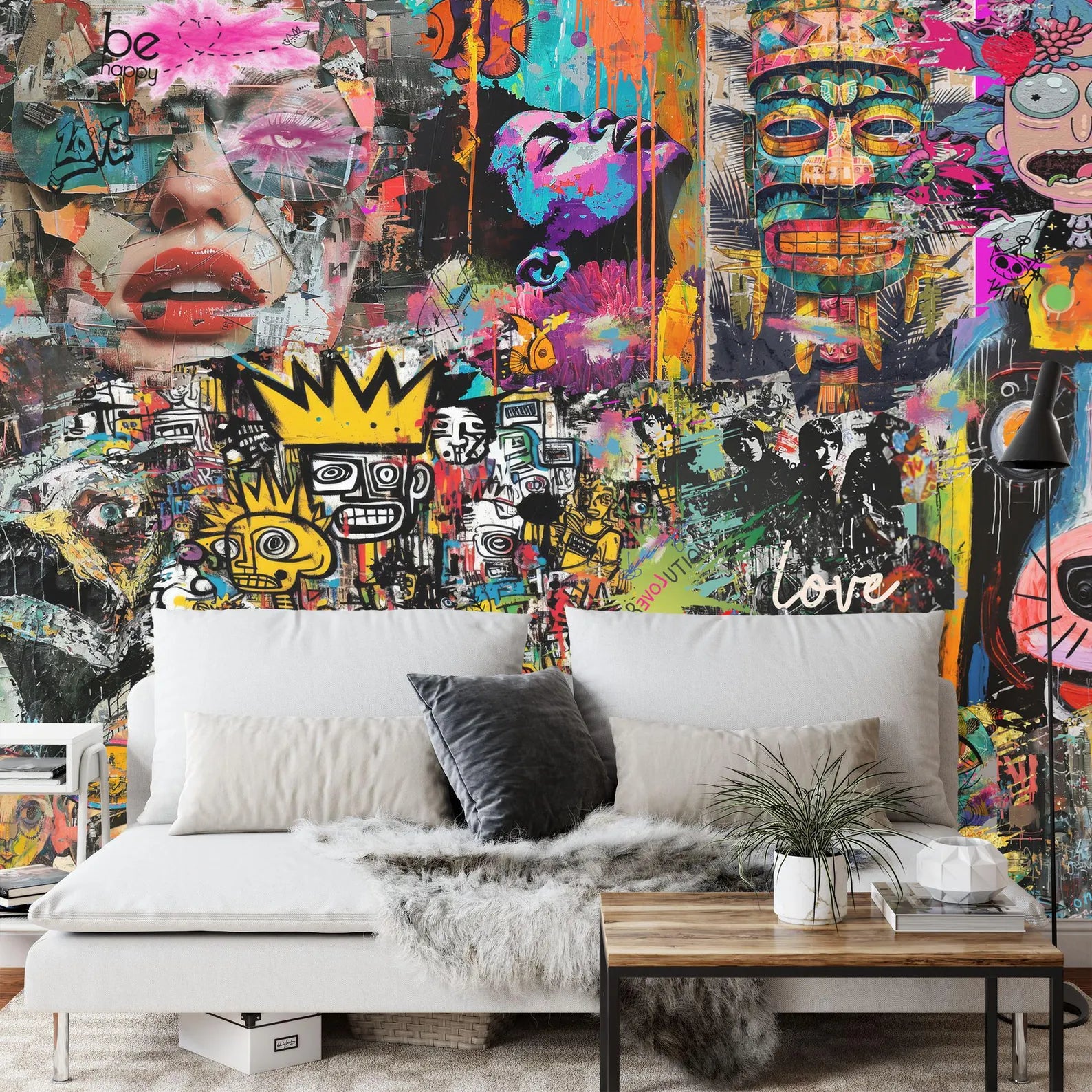 Street Art Graffiti Wallpaper Mural, Modern Urban Style