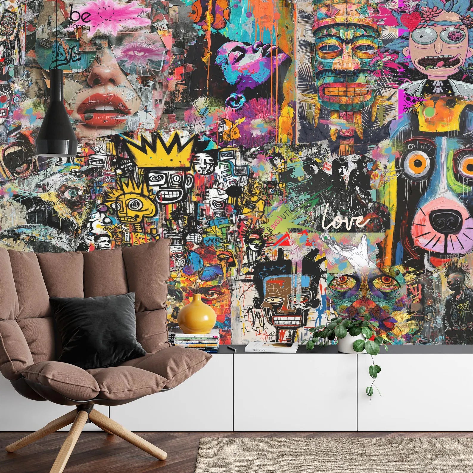 Street Art Graffiti Wallpaper Mural, Modern Urban Style