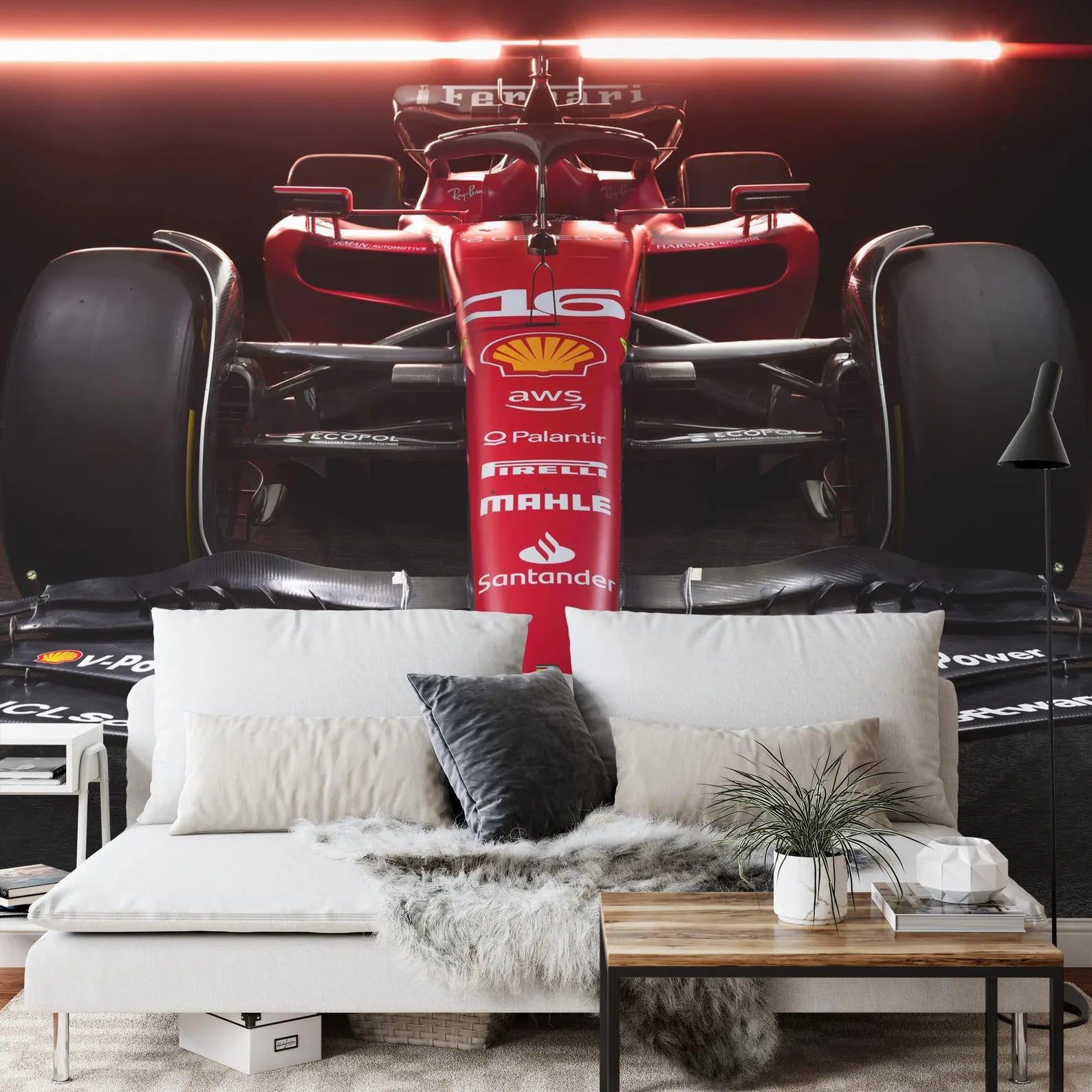 Formula 1 Car Race Wall Mural Teen Boys Room Decor