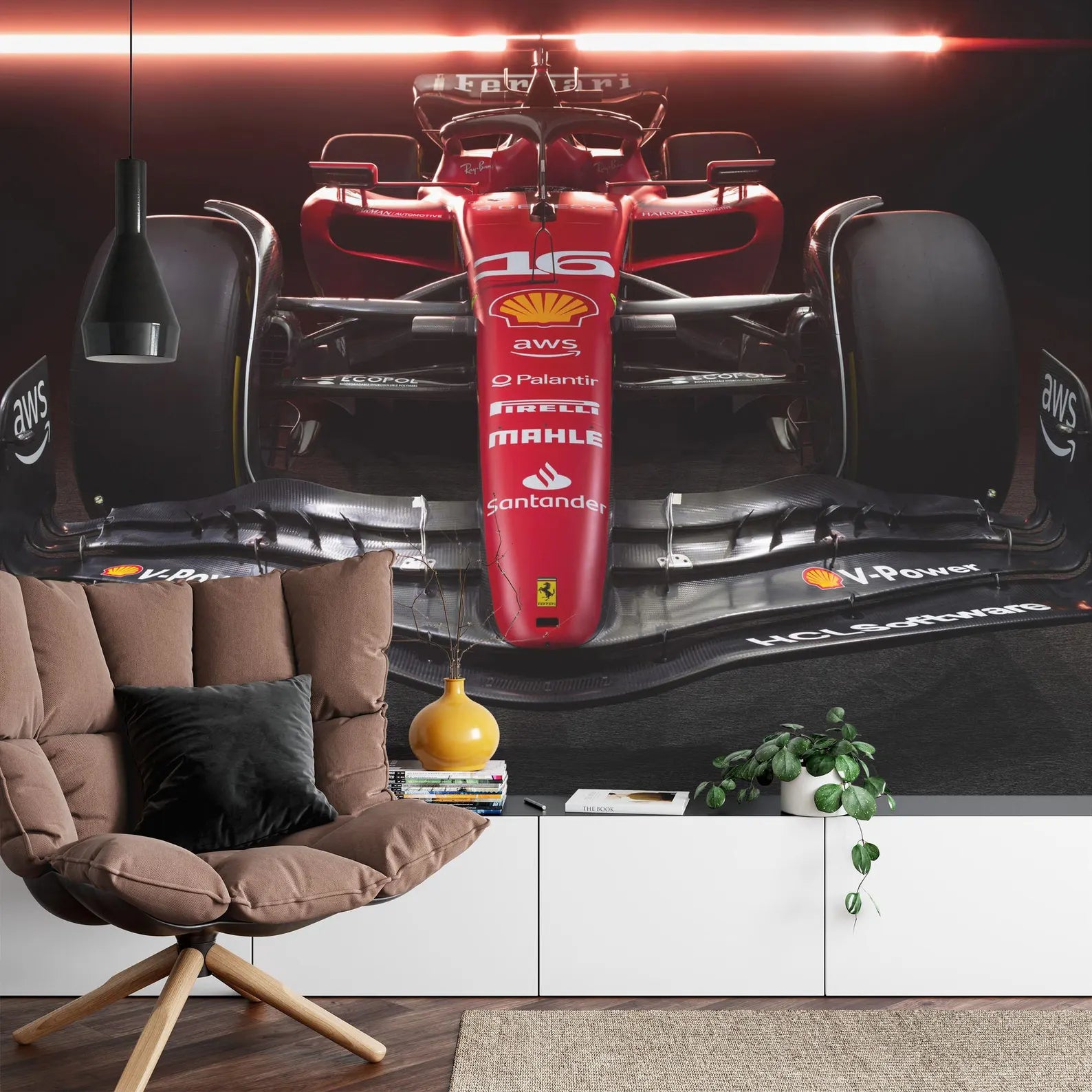 Formula 1 Car Race Wall Mural Teen Boys Room Decor