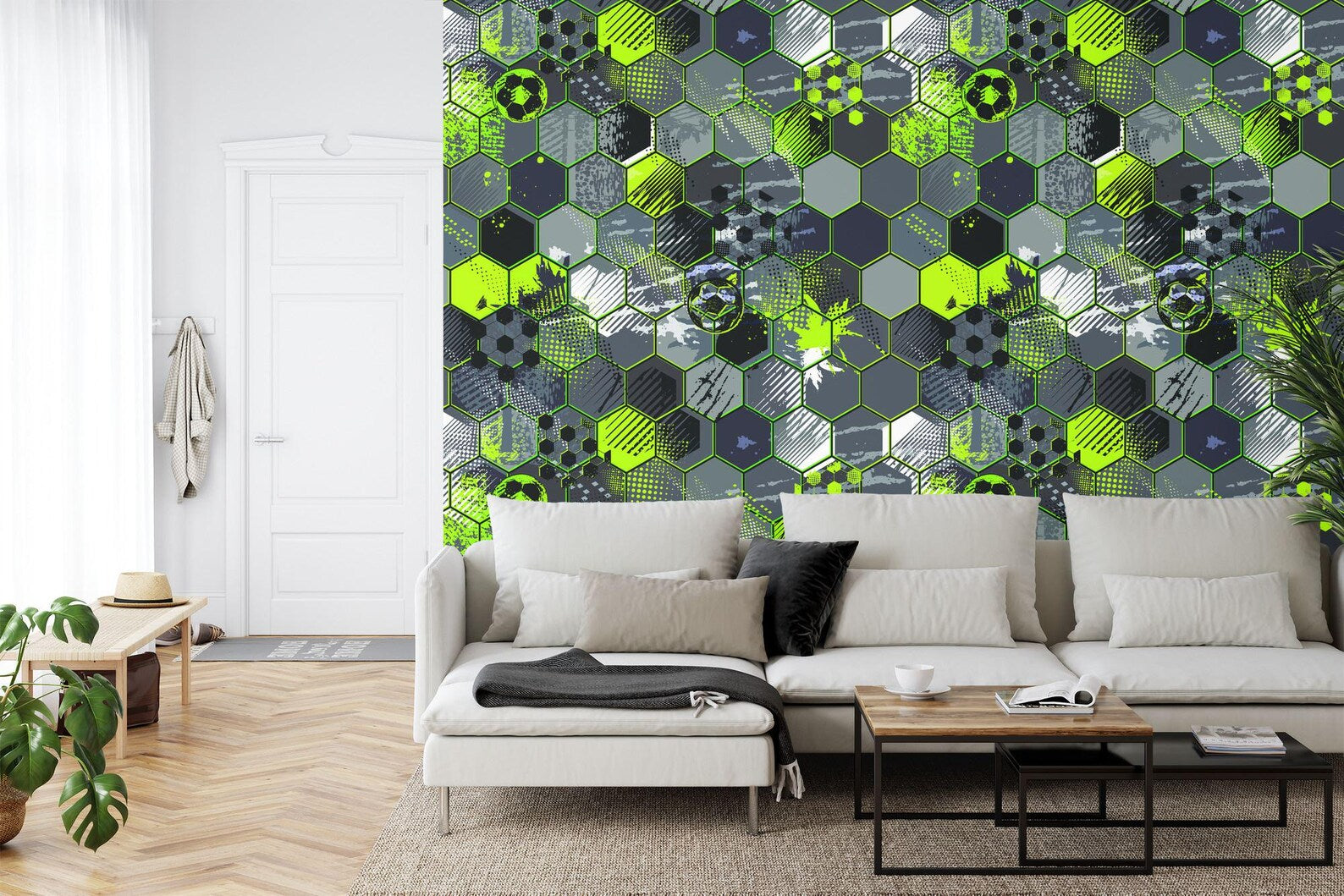 Gaming Kids Room Wallpaper Mural, Soccer Ball