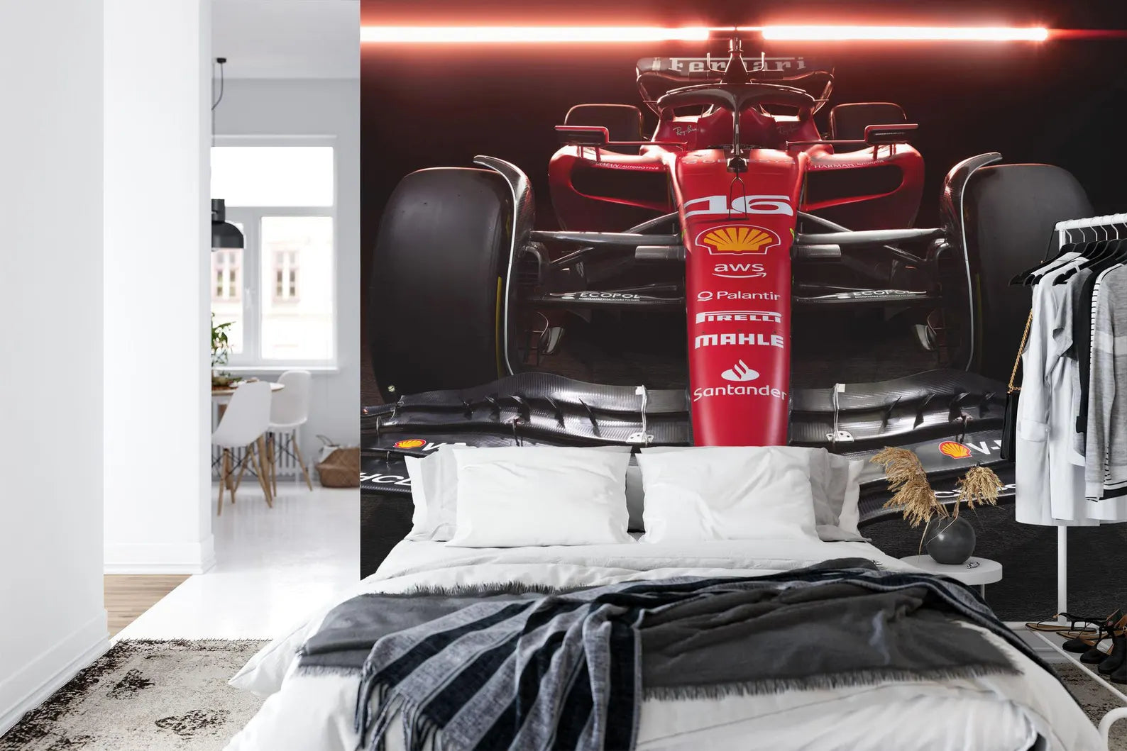 Formula 1 Car Race Wall Mural Teen Boys Room Decor