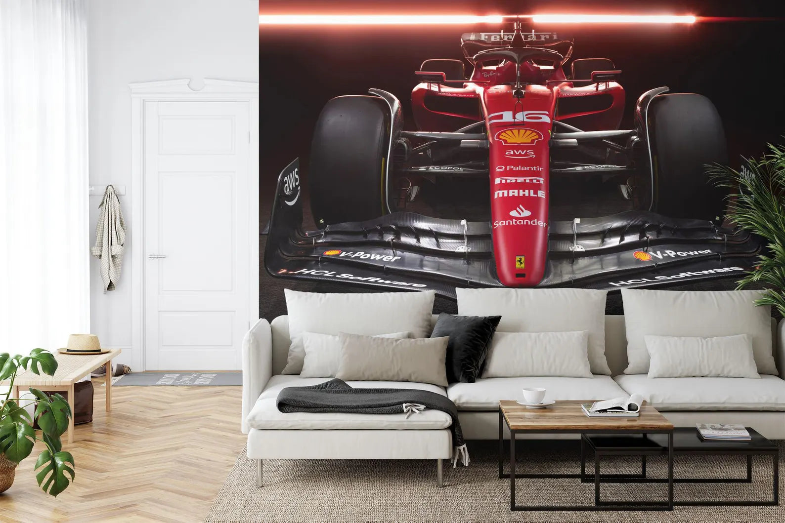 Formula 1 Car Race Wall Mural Teen Boys Room Decor