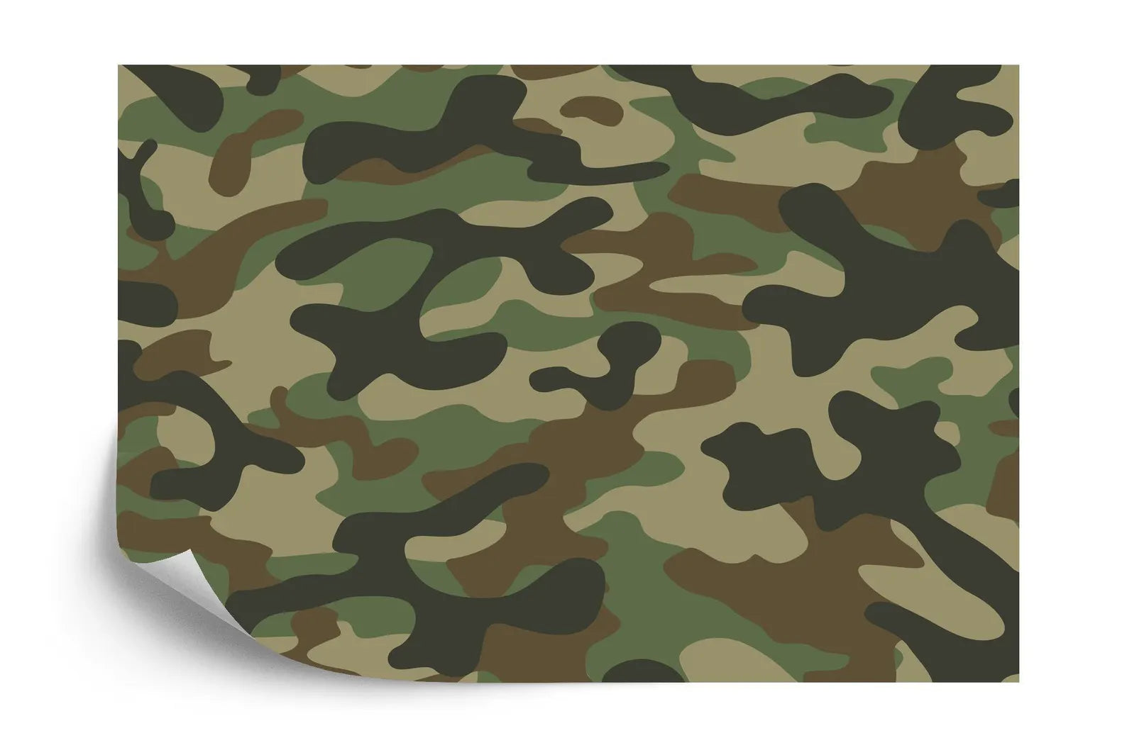 Camouflage Wallpaper Mural, Modern Army Decor