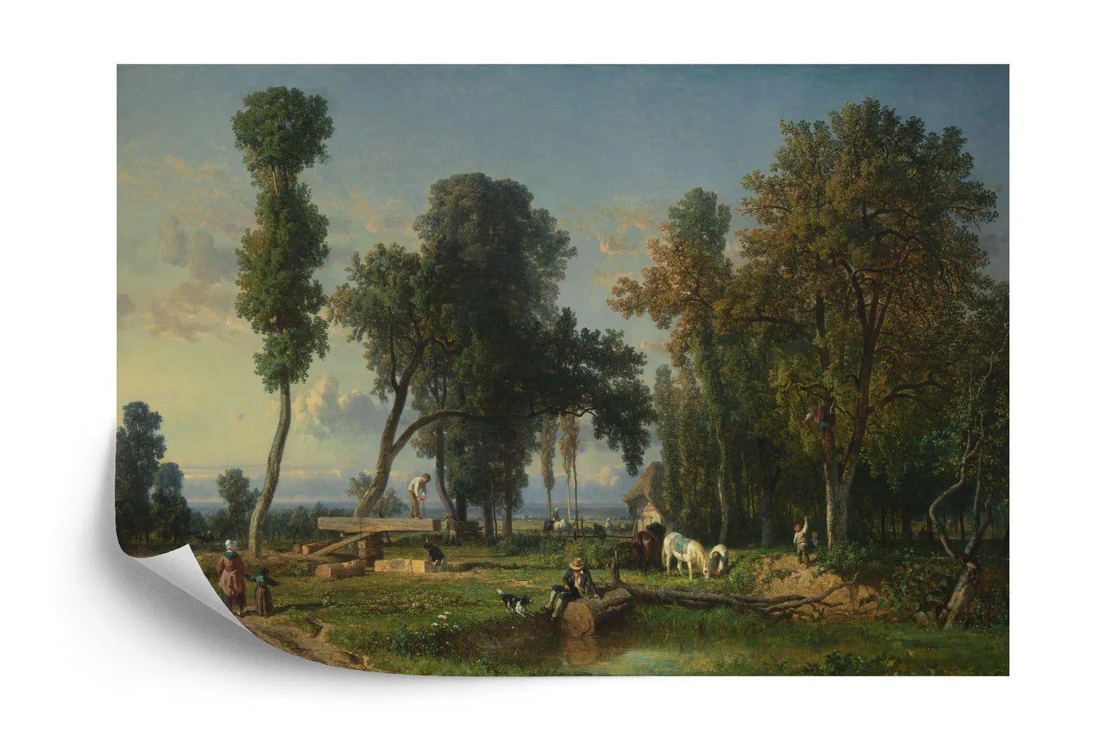 Pastoral Landscape Mural Gift, Art Print