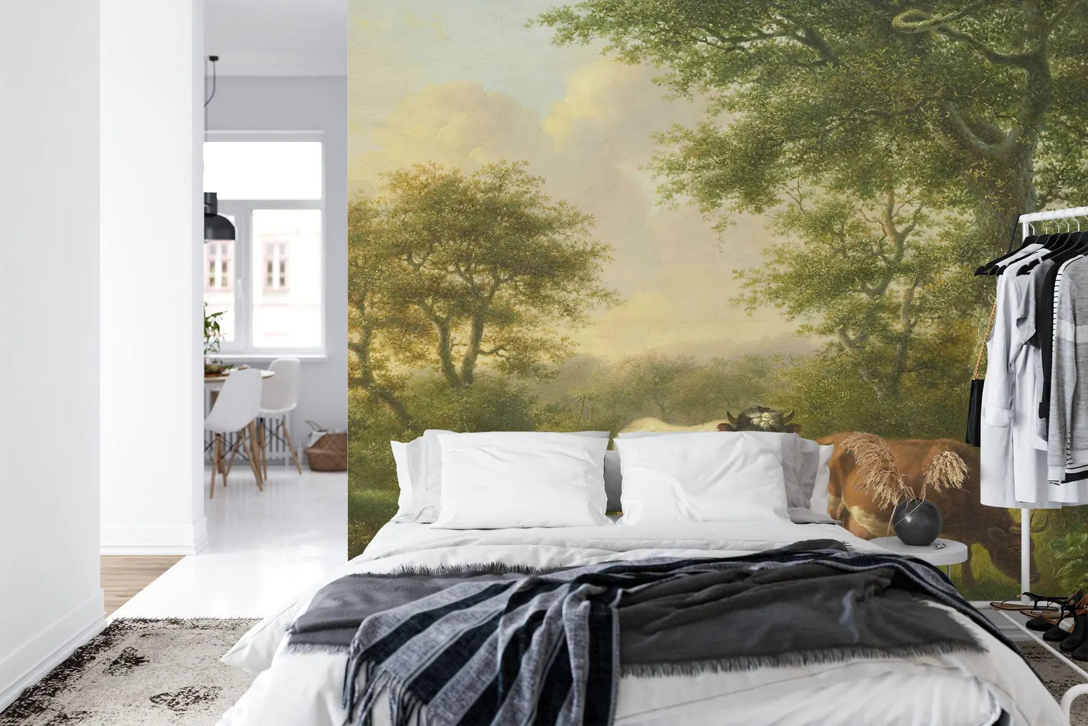 Cattle Landscape Painting Wallpaper Mural Art Print