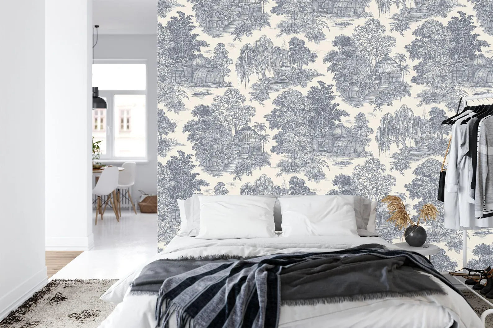 Vintage Chinoiserie Village Wallpaper Mural Gift