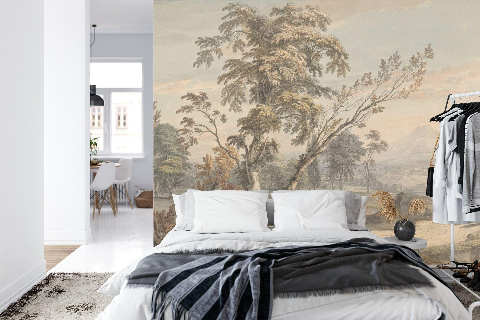 Classic Landscape Painting Mural, Easy-Install