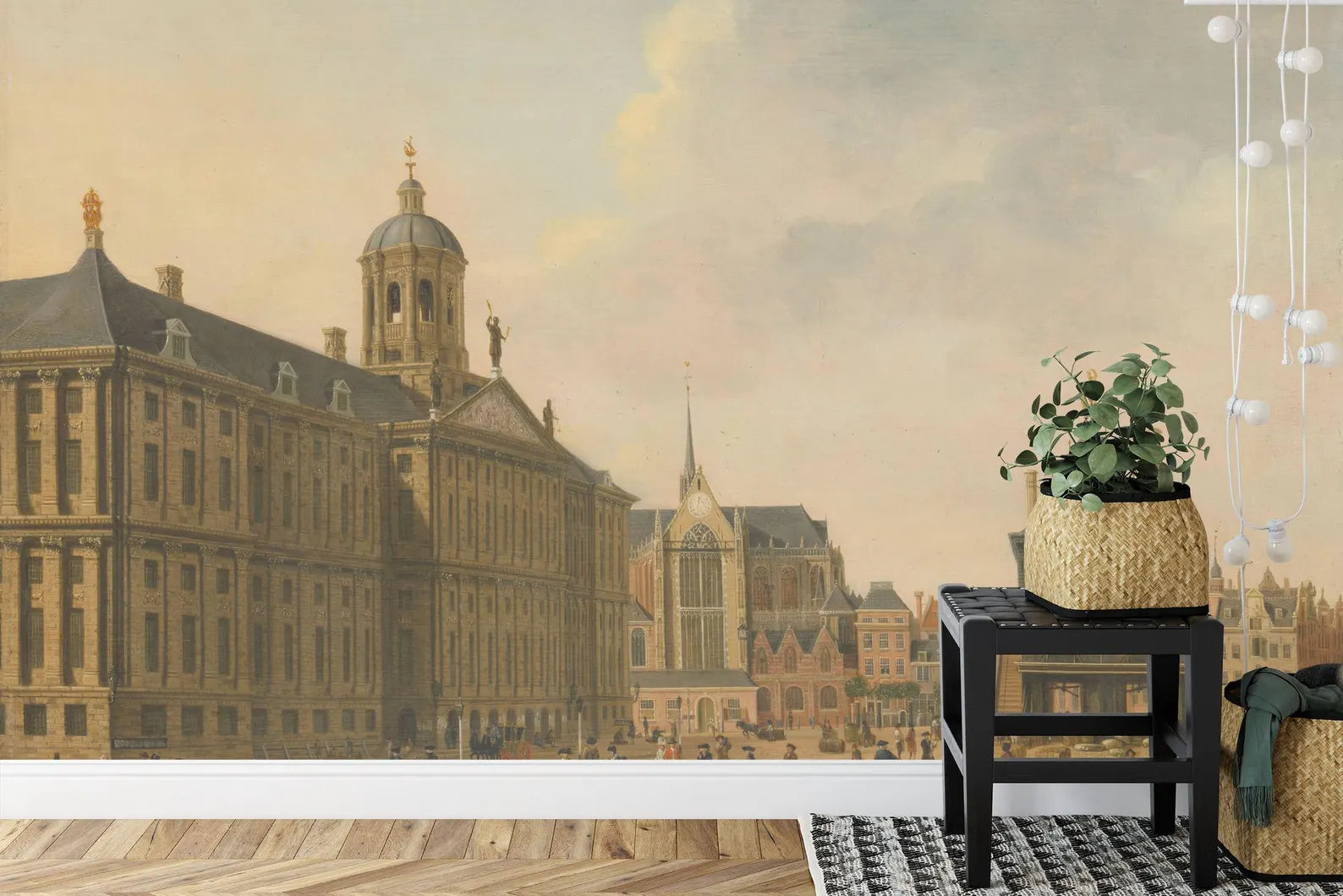Classic City Streets Painting Wallpaper Gift