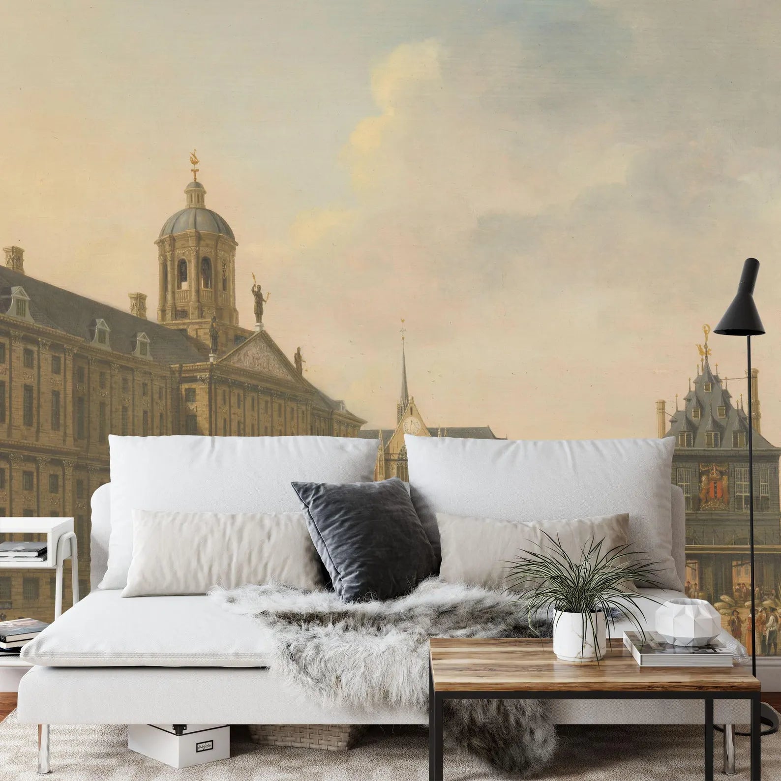 Classic City Streets Painting Wallpaper Gift