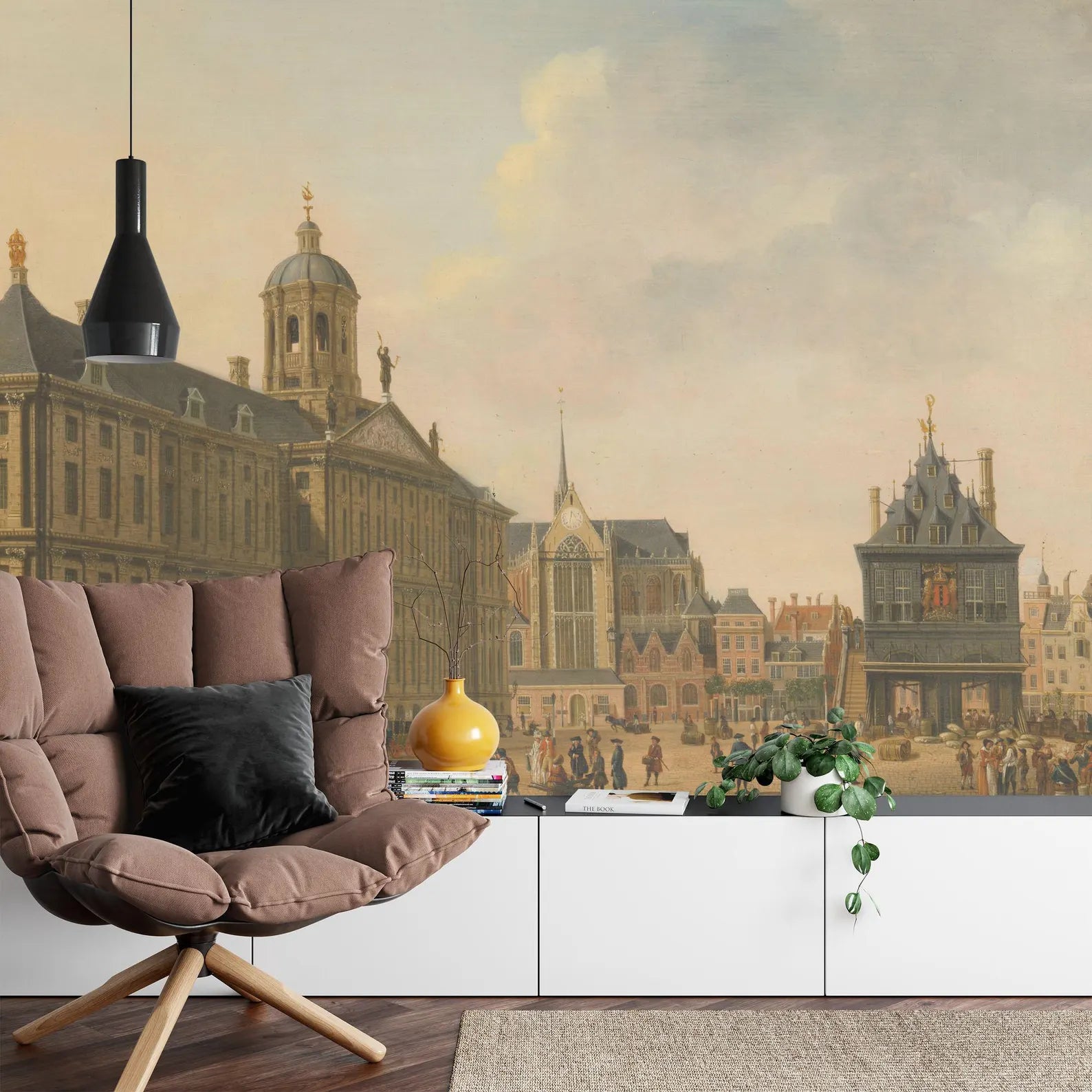 Classic City Streets Painting Wallpaper Gift