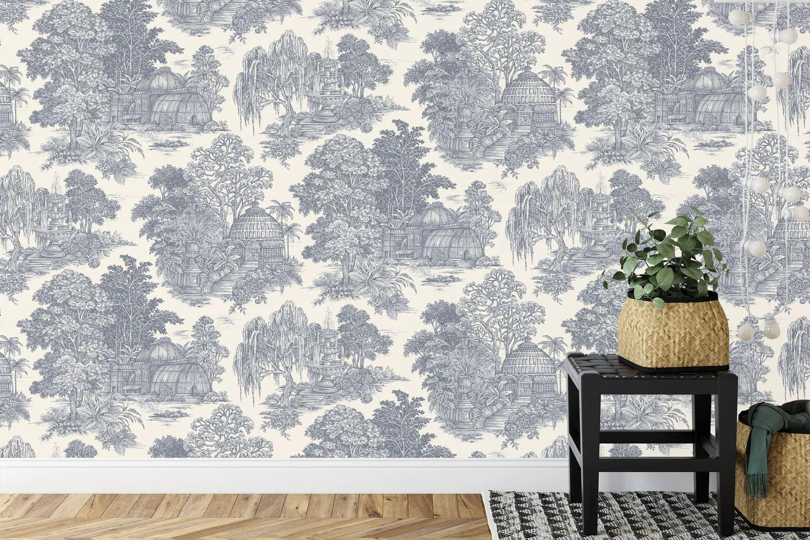 Vintage Chinoiserie Village Wallpaper Mural Gift