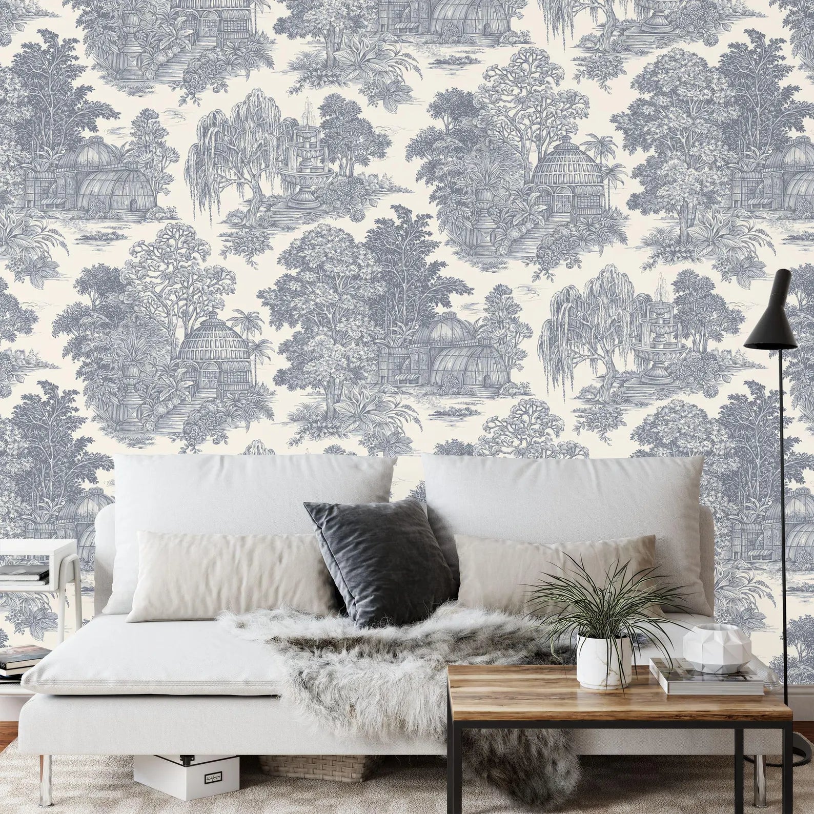 Vintage Chinoiserie Village Wallpaper Mural Gift