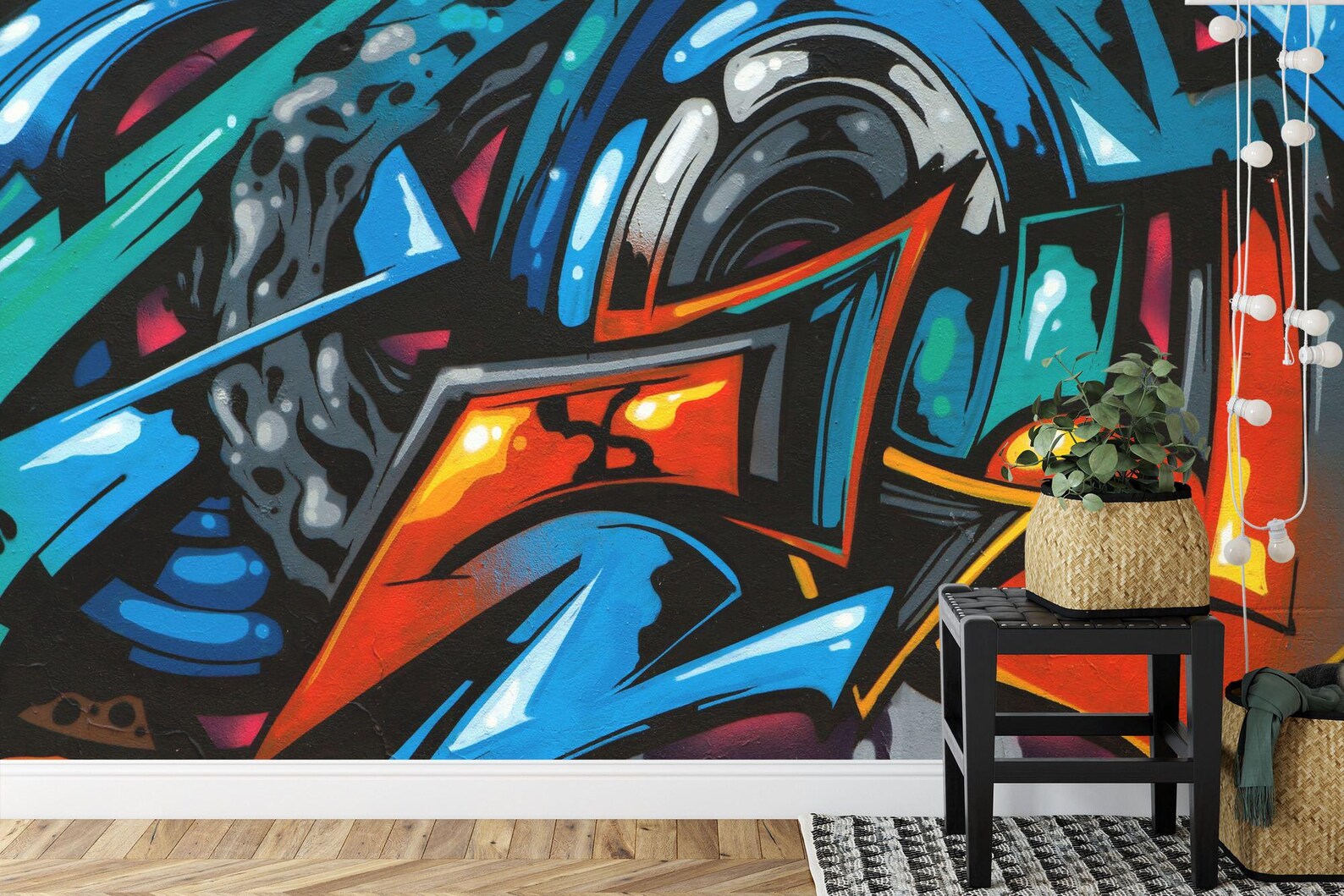 Graffiti Drips Paint Art Print, Teens Kids Wall Decor